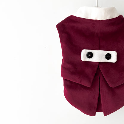  coupe queue d'hirondelle élégante pour chien vêtement de Noël avec boutons bijoux