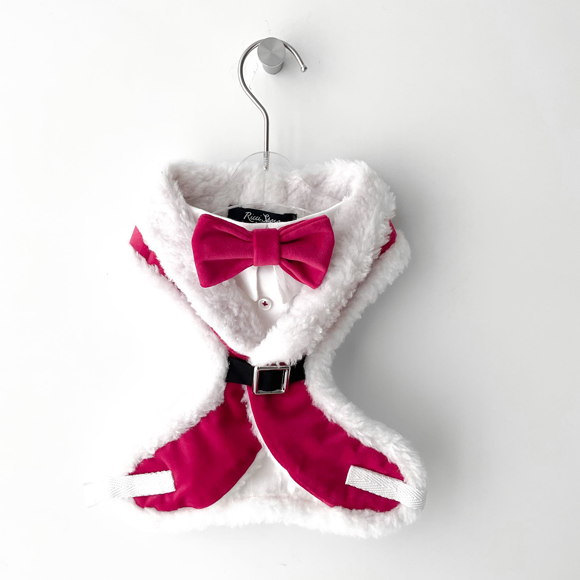 Arnés de esmoquin navideño para perros estilo traje de Papá Noel