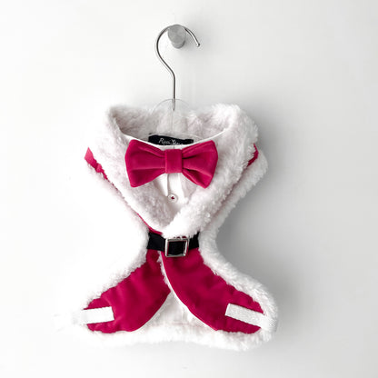 Arnés de esmoquin navideño para perros estilo traje de Papá Noel